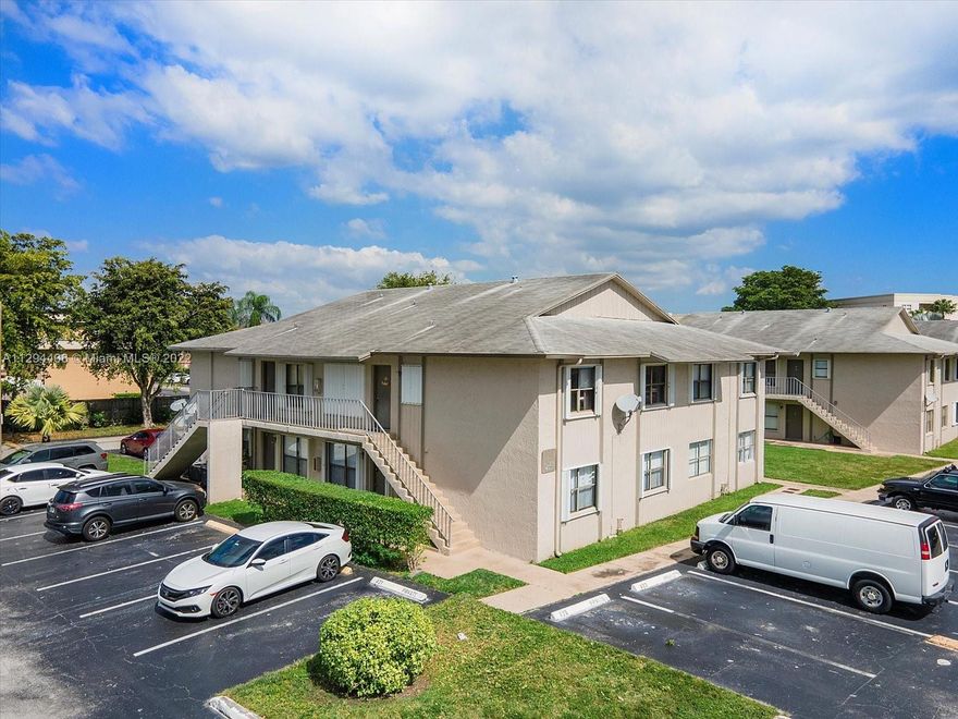 2 BR 2 BA, 750 Sq. Ft. Corner Unit. This West Kendall property is nestled within the quiet, residential community @ Rozland Condominiums. This unit awaits your personal and unique touches to call it HOME. Just minutes from local shopping and dining, top-rated schools and major expressways. Great opportunity for 1st time homebuyers and investors. Currently rented @ $1350 mo. Tenants interested in extending lease. W & D hookup inside unit. One assigned parking with adt'l guest parking available. *Low HOA = $173 mo. includes roof and exterior maintenance, common areas and security.