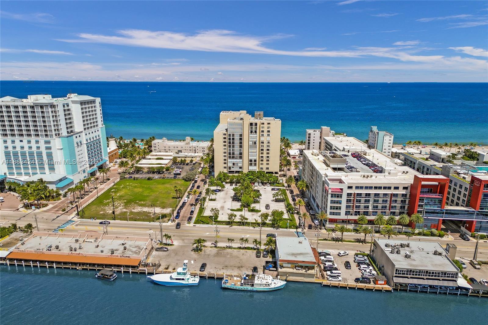 Enjoy stunning ocean and Intracoastal views from your private balcony in this bright and spacious 1 bedroom condo just steps from the Hollywood Broadwalk and sandy beaches. The residence features ceramic tile floors throughout, a large walk-in closet in the bedroom, and balcony access from every room.50 years inspection done and Assessments has been paid by sellers. Crystal Tower offers fantastic amenities including a heated pool, fitness center, sauna, BBQ area, and laundry facilities on every floor, all in an ideal location close to dining, shopping, and entertainment.