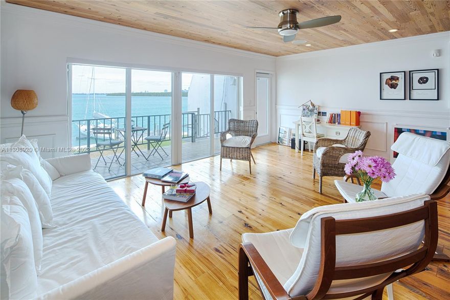 You’ll feel like you’re on vacation in this rare-to-market Villa Harbour residence with Key Biscayne’s most serene breath-taking bay views. Savor spectacular sunsets and fabulous island living in this “barefoot luxury” waterfront unit overlooking the wide bay, sparkling pool, downtown Miami, spacious entertainment-relaxation spaces and private mini beach. Carefree open flow living and dining with grand impact window walls open to a bayfront terrace, perfect for morning coffee or wine flights with friends. Enjoy complementary daily performances, starring frolicking manatees, dolphins, turtles and tarpon. Wonderful as is, or with your bespoke designer touches. All in a secluded, discreet boutique community, nestled back on the bay, close to all the great small-town amenities of Key Biscayne.