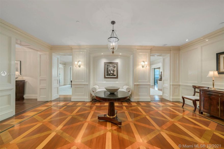 Welcome home to the most desirable penthouse in Key Biscayne as featured in Architectural digest! Located in a world-class condominium, this one-of-a-kind corner PH offers elegance, comfort, and unparalleled luxury. Stunning views of the ocean, bay and Miami skyline make this PH irreplaceable. As per developer’s floor plan this PH offers 8,435 SF under A/C plus 2,825 SF of terraces for a total of 11,260 SF with imposing 12 ft ceilings throughout. Meticulously designed, this oasis has top of the line finishes offering  a majestic foyer, breathtaking oversized living room, dining room, fabulous kitchen and family room, exquisite mahogany library, bar, splendid master suite and bathroom with huge closets, plus 4 in suite bedrooms, powder room and the most impressive and striking terraces.