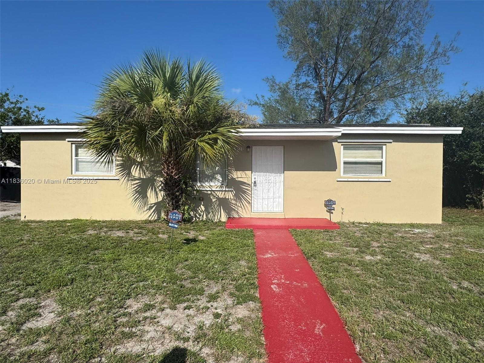 Completely remodeled 3/2 home in Miami Gardens. Freshly painted interior and exterior. Ceramic tile floors. New kitchen countertop and stainless steel appliances. Lots of natural light. Master bedroom with walk-in closet and bathroom. Washer & dryer included. House sits on a large lot with plenty of parking and outdoor space. House has new alarm system. Shed in the backyard can be used for storage. 3 months to move-in. Tenant must have good credit. Pets welcome with pet deposit and rent increase per pet. NO HOA! Rapid approval. Schedule to view via Showing Time.