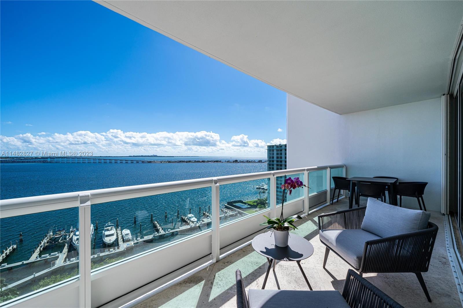 One of a kind unit at the iconic Santa Maria Building. Completely remodeled with Breathtaking views of the Atlantic Ocean & the Miami Skyline from this luxurious residence. Elegant & unique floor plan with 3 bedrooms, 4 bathrooms + den, brand new open kitchen, two spacious balconies, private elevator and foyer, 2 AC units & luxury finishes. The SANTA MARIA is a 5 star full-service building, offers a resident clubhouse in a historic mansion that serves as club house for all residents to enjoy on the lush grounds, a one of a kind fitness center on the building’s rooftop, a bayfront pool, marina, tennis courts, and located in the heart of Miami, with excellent access to the excitement of Downtown Miami, Kry Biscayne and Coconut Grove.