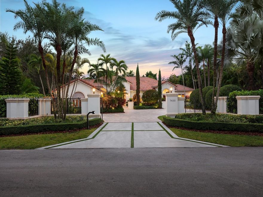 One-of-a-kind Spanish style estate located in the heart of South Miami. This gorgeous one-story home greets you w/ an open and airy floorplan, featuring high ceilings all throughout the foyer, expansive living room & formal dining rm. Discover a beautiful chef’s eat-in kitchen w/ quartz counters, Thermador appl, walk-in pantry, and breakfast area overlooking the spacious family room. Lavish master suite offering 2 walk-in closets, spa like bath w/ jacuzzi tub, steam shower, & separate sitting area behind French drs. Entertain family & friends with a fabulous outdr retreat offering a beautiful courtyard, fully equipped summer kitchen, pool, covered terrace & expansive yard. Additional Features: Home office, maids quarters,cabana bath,garage is converted.OWNER FINANCING AVAILABLE FOR BUYERS.