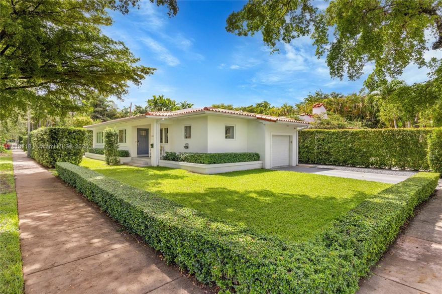 Ideally located near the Coral Gables Country Club, Granada Golf Course, and downtown Coral Gables, this updated one-story home offers 1,537 SF of living space on a 5,350 SF lot. Completely renovated in 2020, it features 3 sunny bedrooms and 2 sleek, modern bathrooms. The open floorplan provides sightlines from the stylish kitchen to the bright living and dining areas. Additional highlights include new appliances, rich wood floors, impact windows and doors, updated plumbing, AC, electric panel, and more. A 1-car garage with epoxy flooring completes this turnkey gem in one of Coral Gables’ most desirable neighborhoods.