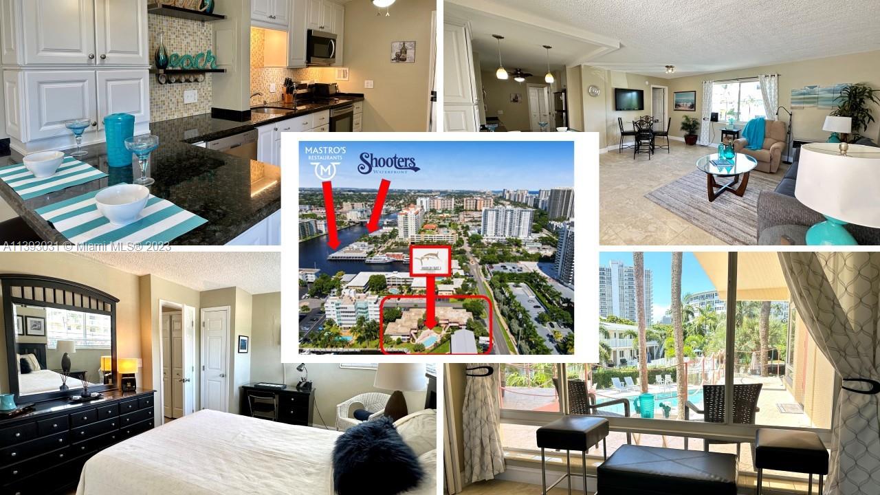 It's time to live a waterfront lifestyle in this hidden piece of paradise along the intracoastal in Dolphin Isles. Welcome home to your fully-furnished, turnkey, 1BD/1BA CO-OP on the vibrant intracoastal! With 700SF, this remodeled gem offers easy living. Completely renovated-white kitchen, SS appliances, tankless H2O heater & new entryway to bathroom. Enjoy the convenience of in-unit Bosch washer/dryer. Big porch overlooks pool & garden for extra relaxation time. Dive into recently redone heated pool, sit dockside on Adirondack chairs or sail away from the dock. Slips are $100/month, boats under 24'. Charming boutique community of only 16 units. Walk to the beach, shops, and restaurants. Your dream coastal lifestyle awaits! CO-OP HAS LAND LEASE FOR 34 MORE YEARS. ALL INSPECTIONS DONE.