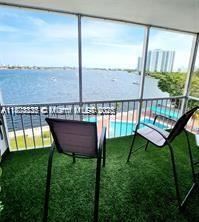 Beautiful and comfortable with must-see water VIEW, in the heart of Aventura, 1 bedroom 1 bath VIEW THROUGHOUT the unit. Screened balcony overlooking bay. Spacious walk-in closets. Accordion hurricane shutters. NEW high impact WINDOWS and have accordion shutters. As is. No new assessments for now. Reserves include in maintenance. Total of 5 pools- sauna & gym, Card room, library, party room, plenty of billiard tables, ping pong 2.5 miles of scenic walking paths 24/7 Secured, gated community. Take advantage of convenient access to shopping, restaurants, and Aventura Mall. Stay active with twice-weekly free yoga classes, painting classes. Join the Friday night dance or Shows in the Auditorium, Active 55+ Community