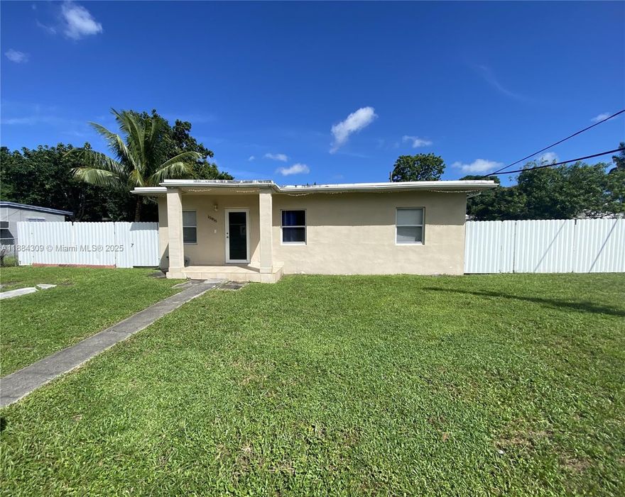The perfect starter home for first-time buyers! This charming 3-bedroom, 1-bath residence sits on a spacious lot ideal for future expansion or building a pool.  Features a well-equipped kitchen with granite countertops,  NEW Samsung stackable washer/dryer, NEW impact-resistant doors and a tankless waterheater.  Buyers will love the expansive backyard with its long covered terrace. Plenty of parking on the property plus additional street parking.  Property has a septic tank and is located in Flood Zone "X" (No Flood Zone).  Don't miss the chance to see this adorable home and let your imagination bring its full potential to life!