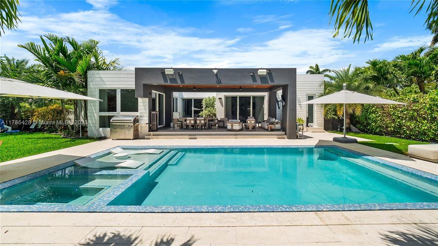 Welcome to your dream modern oasis in the heart of Miami Shores! This stunning home boasts a spacious living area of 2,559 sqft, featuring 4 luxurious bedrooms and 5 well-appointed bathrooms. The contemporary kitchen is a chef's delight, perfect for entertaining. Step outside to enjoy the covered outdoor terrace, complete with a television for al fresco movie nights, and a sparkling pool, ideal for relaxation and gatherings. Situated on a generous 11,700 sqft lot, this property offers ample space for outdoor activities and landscaping potential. Don’t miss the opportunity to own this modern gem in a vibrant community!