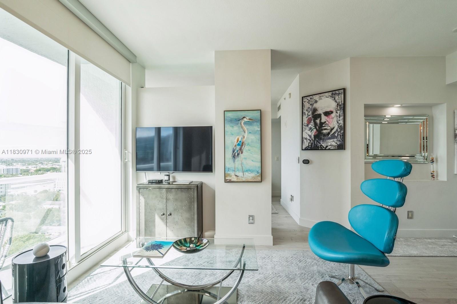 Upscale furnihed sesonal rental w/panoramic views. Luxury living in a trendy, fully equipped high-rise residence in trendy Downtown Flagler Village of Ft Lauderdale. Sunsets from floor-to-ceiling impact glass doors, terrace. Meticulously designed space: tall ceilings, new Kronoswiss floors, custom built-in. Embrace smart living w Alexa-compatible LED lights, remote shades,2 TVs. Large walk-in shower Kohler system. Full-service building Strada 315 offers array of amenities: attended front desk, fitness center, wrap-around pool deck on 7th fl. On-site salon and spa. Garage. Explore the vibrant surroundings, strolling to Fresh Market, Flagler Village, Las Olas dining, art, entertainment. Short drive to Beach. Brightline train 2 blocks. Elevate your lifestyle at Strada 315