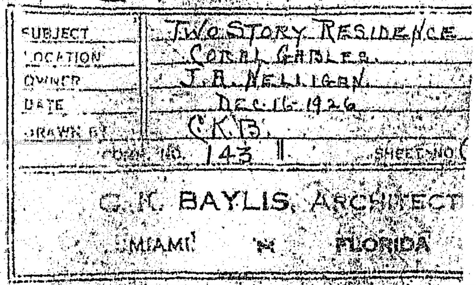 CORAL GABLES SEC E - Residential