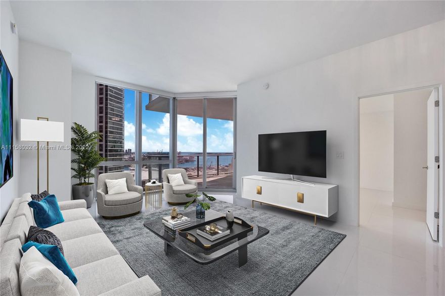 SPECTACULAR 2 BED 3 BATH PLUS DEN AT THE PARAMOUNT MIAMI WORLDCENTER. SPLIT FLOOR PLAN RESIDENCE WITH INCREDIBLE WATER & CITY VIEWS, PRIVATE ELEVATOR FOYER, 10-FOOT CEILINGS, IMPACT GLASS WINDOWS, DESIGNER EUROPEAN KITCHEN, HIGH END APPLIANCES. LARGE MASTER BEDROOM WITH TWO CLOSETS AND LUXURIOUS BATHROOM, FULL SIZE LAUNDRY ROOM, TWO PARKING (ONE ASSIGN, ONE VALET). AMENITIES: RESORT-STYLE POOL, BUNGALOWS, SUMMER KITCHEN WITH BBQ, KID’S PLAYGROUND, SOCCER FIELD, TENNIS COURTS, DOG PARK, JOGGING PATH, SUNRISE POOL, INFINITY POOL, OBSERVATORY, TAI CHI DECK, BUSINESS CENTER, YOGA STUDIO, BASKETBALL HALF-COURT, RACQUETBALL COURT, LOUNGES, SPA/SALON, FITNESS CENTER, BOXING STUDIO, GAME ROOM, KIDS PLAY ROOM, RECORDING STUDIO, FOOD MARKET, 24-HOUR FRONT DESK AND VALET. AVAILABLE TO MOVE IN NOW!