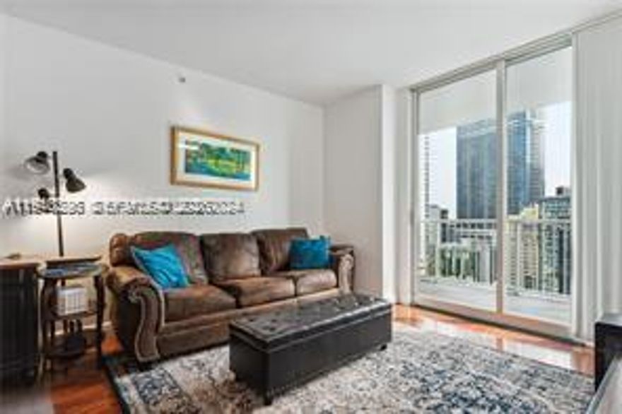 EXPERIENCE BREATH TAKING VIEWS OF DOWNTOWN BRICKELL AND INTRACOASTAL BAY FROM THIS 2BD/2BA UNIT. RECENTLY RENOVATED WITH LAMINATE WOOD FLOORS THROUGHOUT. UPDATED KITCHEN WITH STAINLESS STEEL APPLIANCES. WALK IN CLOSET & FULL WASHER & DRYER WITHIN THE UNIT. ENJOY A/C CONSISTENT TEMPERATURE YEAR-ROUND WITH ECOBEE SMART THERMOSTAT. UNIT FRESHLY PAINTED . AMAZING BAY & SKYLINE VIEWS FROM A LARGE BALCONY. WITHIN WALKING DISTANCE TO RESTAURANTS, SHOPS, BRICKELL CITY CENTRE, MARY BRICKELL VILLAGE, METRO MOVER & METRORAIL. CLOSE TO I-95. AMENITIES INCLUDE SWIMMING POOL WITH CABANAS, STATE OF THE ART FITNESS CENTER, SPACIOUS PARTY ROOM, VALET & 24-HOUR SECURITY. Special assessment of $228 per month. Seller will pay balance of special Assessment at closing. Tenant Occupied .