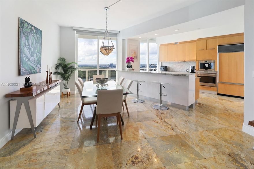 Luxurious upgraded residence with breathtaking 30th floor views showcasing panoramic golden skyline views from the prestigious Tower I. This stunning 1,435 SF (133 m2) condo plus 450 SF of terrace with private access from each room was designed for quintessential indoor-outdoor living, featuring floor-to-ceiling unobstructed views with soaring 10' volume ceilings. This remodeled open floor plan has a first-class granite Chef’s eat-in kitchen, Italian Custom Cabinets, and Sub-Zero + Wolf & Bosch Appliances. Soft contemporary tones, chic recessed lighting & choice custom light fixtures. Stunning primary ensuite w/WIC. Move-in ready with a furniture package negotiable. Living at Trump Tower also means enjoying resort-style amenities every day at your doorstep with direct access to the beach, a world-class wellness center, a relaxing Spa (steam/sauna), a beachfront restaurant, a heated pool, a hot tub, a business center, 24-hour services, and Valet. This is a lifestyle of comfort and effortless coastal living. Located minutes away from Bal Harbour shops, Aventura Mall, and the best of South Florida, including incredible restaurants and entertainment, and adjacent to Haulover Park. Schedule your private showing today and make this stunning beachfront retreat yours!