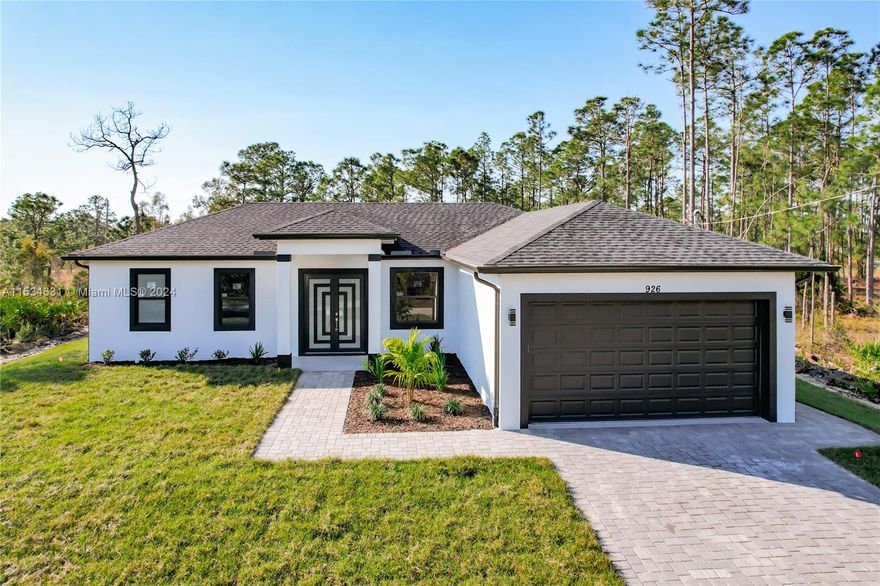 YOUR BRAND- NEW CONTRUSCTION HOME AWAITS ! Explore the epitome of modern living in this brand-new 4-bed, 2-bath haven, surrounded by vast greenery . The kitchen is decked out with brand new appliances, stunning countertops and crisp white cabinets. Discover the perfect blend of luxury and comfort. NO HOA FEES !!