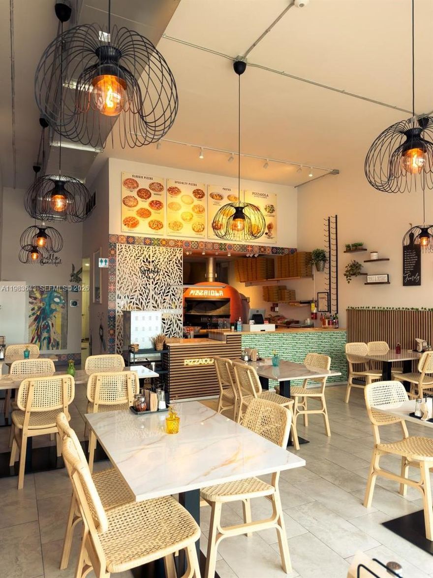 Wynwood Turnkey Restaurant – Low Rent + Income Producing
Rare opportunity to take over a fully built-out, licensed restaurant in the heart of Wynwood, one of Miami’s most high-traffic and in-demand dining destinations. This location is already operating and generating revenue, allowing a new owner to step in and start immediately. Monthly rent approx. $4,654  – a highly competitive rate for Wynwood Built-out in 2024 – no construction delays, no permitting headaches. Turnkey operation with immediate upside potential