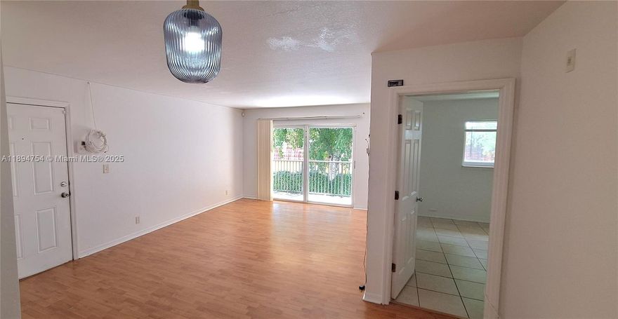 BEAUTIFULLY REMODELED 1 BEDROOM/1.5 BATHS IN A GREAT COMMUNITY. VERY BRIGHT AND SPACIOUS. HIGH IMPACT DOORS AND WINDOWS. FRESHLY PAINTED AND UPDATED. GRANITE COUNTER TOP, WOOD FLOORING IN LIVING ROOM-DINING ROOM AREA, TILED BEDROOM WITH LARGE WALKING CLOSET. NEW A/C. WASHER AND DRYER IN SPACIOUS LAUNDRY ROOM. LARGE BALCONY. ALL AGES WELCOMED. THIS QUIET COMMUNITY OFFERS ALL THE AMENITIES: TENNIS, POOL, CHILD PLAY AREA, PICNIC AREA. FIRST, LAST AND SECURITY TO MOVE IN.