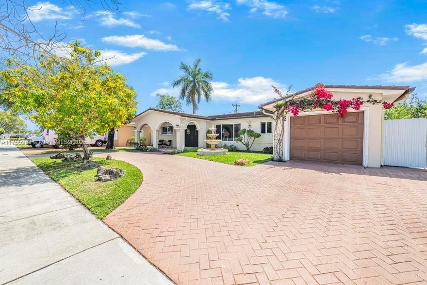 Welcome to this beautifully upgraded one-story home, offering the perfect blend of comfort & modern elegance. Featuring 4 bed/2 bath + additional room for office, this home is designed keeping everything in mind. Laminate flooring & crown moldings throughout for a refined touch, with separate living, dining and family rooms. Eat-in kitchen. Impact windows complemented by zebra blinds all around ensures security & plenty of natural light. Newer AC Unit & Flat tile roof. Large family room overlooks impressive pool area (saltwater & heated) on travertine deck with built-in grill/gazebo perfect for entertaining! 1CG. Situated in Palm Springs community, this move-in gem is a rare find with countless upgrades. Don't miss this incredible opportunity. Home appraised higher than list price.