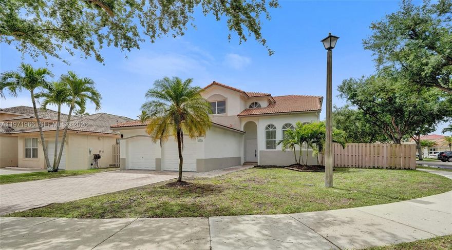This stunning home features 4 bedrooms and 3 full bathrooms, sits on a desirable corner lot, and includes a 2-car garage. The property has been fully renovated and professionally decorated, showcasing tile and waterproof vinyl flooring throughout. The modern kitchen is equipped with quartz countertops and brand-new stainless steel appliances, perfect for both everyday living and entertaining. All bathrooms have been tastefully remodeled with quartz countertops and contemporary finishes. Enjoy a spacious layout with high ceilings, including a first-floor bedroom. The large primary suite upstairs features walk-in closets and ample space for comfort and privacy.
Additional highlights include fresh interior and exterior paint and a turn-key condition, ready for its new owner.
Located in an area with A+ rated schools, this home offers the perfect combination of style, space, and convenience.