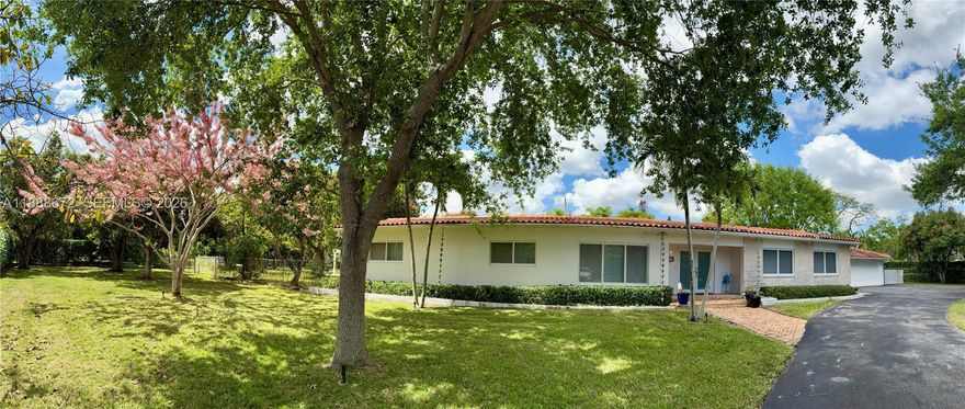 Beautiful home sprawling over 38,000 square foot lot. A unique gem located on a peaceful, picturesque street in the vibrant heart of South Miami. Surrounded by stunning homes and welcoming neighbors. This 3 bedroom 3 bathrooms with a separate in laws quarters 1/1 makes for the perfect home. Make it yours today! Property being sold as-is.