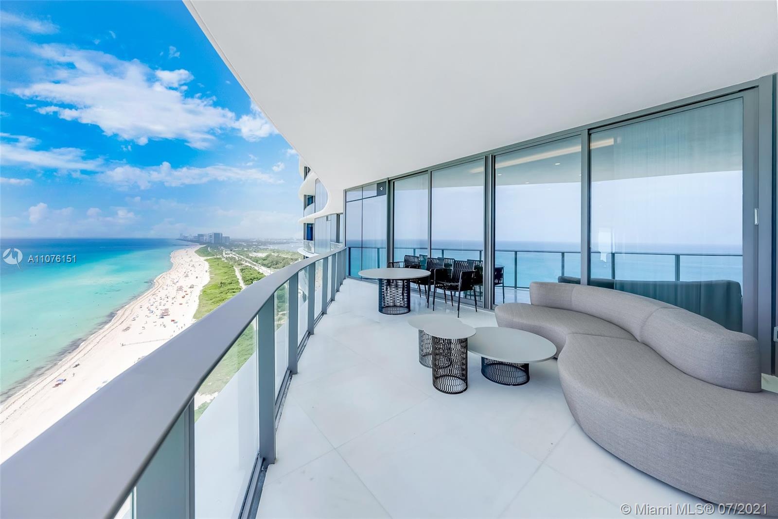 Turn-key unit at The Ritz Carlton Sunny Isles Beach! 3BD + 3.5BA + family room, 2,475 sf. flow-thru unit + 325 sf. of Ocean terrace. Ready to move-in with high-end Italian furniture (Georgetti, Maxalto, B&B Italia, Poliform, Cattelan Italia, Zanotta, Porada & more). Unit features: Private elevator, 10 ft. ceiling heights; custom-made closets & window treatments, high end silk wallpaper treatment thru-out; Calacatta Crema Marble flooring thru-out, Calacatta Oro Marble in master bath; Snaidero kitchen & Gaggenau appls, wine cooler & high speed internet Smart Home. Amenities includes: lush beach garden, Spa, Fitness Center, 2 pools, 250 linear ft private beach with cabanas, restaurant (offers pool, beach, & in-residence delivery), kids club, guest suites, breathtaking 33rd floor Club Level.