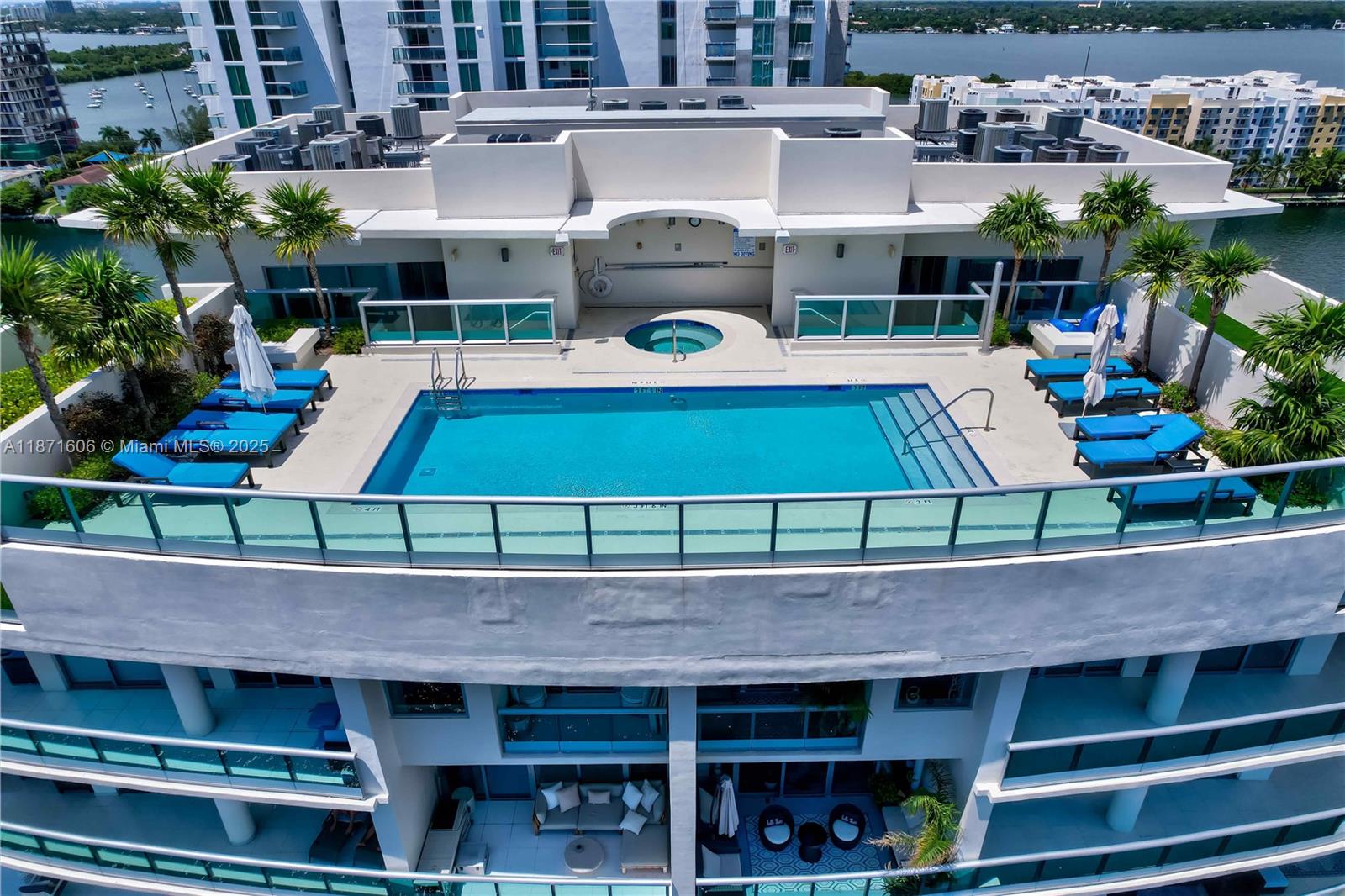 Luxury Waterfront Corner Condo in Cielo on the Bay, North Bay Village. Enjoy breathtaking sunrise and sunset views from this corner unit with floor-to-ceiling windows, automated blinds, and two spacious terraces. Private elevator opens directly into a beautifully furnished home, perfect for relaxing or entertaining. Includes 2 parking spaces and a storage unit. Amenities feature a rooftop pool, concierge, fitness center, and yacht/kayak dock with ocean access. Located minutes from beaches, dining, and airports in a recently upgraded building with only 32 residences, was upgraded in 2023 with a new lobby, roof, and dock.