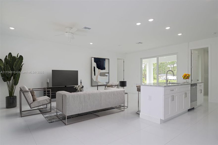 Also for rent with the option to buy! Seller is offering an amazing $10,000 towards the buyer's closing costs! Ready to move in with just your toothbrush and suitcase? Check out this stunning home! With modern tile flooring, impact windows and doors, stylish shower glass doors, and a large covered lanai, it’s designed for comfort and style. Located in one of Lehigh's best spots, you’ll enjoy easy access to major routes. Plus, it features real wood cabinets, stainless steel appliances, and a 10-year structural home warranty (2-10 home warranty). Don't miss out! Some materials may vary based on availability but will be replaced with similar options.