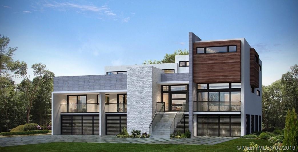 Situated in one of Coral Gables most privileged locations, this ultra-modern home is designed by Calil Architects, Coral Gables premier modern home architects. Comprised of 3 levels & feat. stunning Biscay Bay views from its unique 800 sq ft. approved rooftop loft. This home is equipped with floor-to-ceiling impact sliding doors that span across the width of the house. High ceilings, white glass floors, impact windows & doors, glass elevator, heated pool, full gourmet kitchens, entertainment area with fire pit, 80x13.5 ft dock with space for a 100 ft boat complete this modern residence. Roof loft is being enclosed by 1 inch glass railings. Sq ft includes possible bonus room, ideal for guest/maids quarters with added game room (1,200 sq ft). Home is scheduled to be completed in 2019.