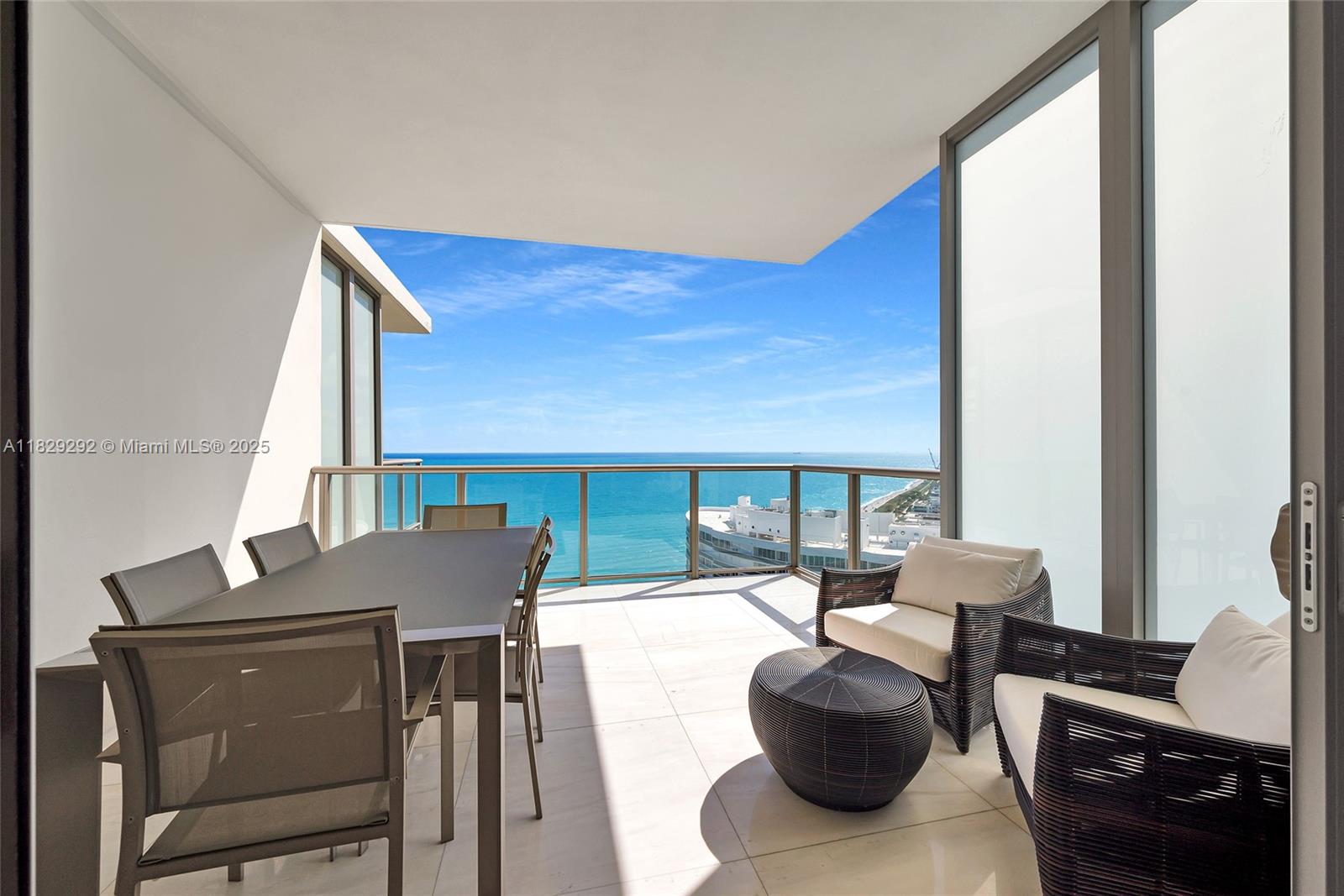 Experience luxury living at the St. Regis Bal Harbour in this beautifully designed and furnished 2-bedroom, 2-bath penthouse residence with stunning direct ocean views. Located in the exclusive center tower, it features two spacious terraces, a master suite with king bed, walk-through closet, and oversized bath, plus a second bedroom with a queen bed. The open kitchen and living area are perfect for entertaining.
Enjoy 5-star amenities: Remède Spa, Butler Service, Gourmet Dining, private beach club, in-room dining, and full access to both residence towers. Just steps from the Bal Harbour Shops.