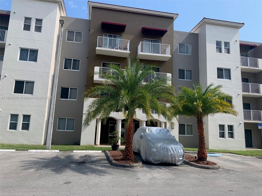 Large 2 Bedrooms, 2 Bathrooms condo, open floor plan, unit is on the 1st floor, tile floors in gated community close to shopping, schools, public transportation. Washer and Dryer in the unit. Available now.