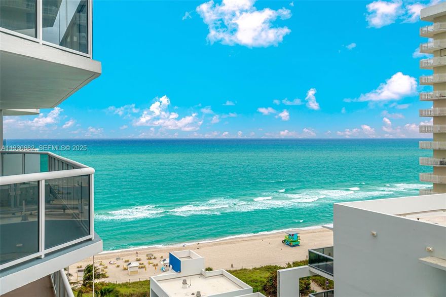 LA GORCE PALACE 2 BED 2 BATH- FLOOR TO CEILING ROUNDED GLASS IN LIVING ROOM-  VIEWS OF OCEAN AND BAY FURNISHED-2 BALCONIES- WASHER/DRYER INSIDE UNIT- BEACH & UMBRELLA SERVICE- FULL SERVICE BUILDING- CAN RENT FOR 6 MONTH STARTING JANUARY 2026 THRU JUNE 2026