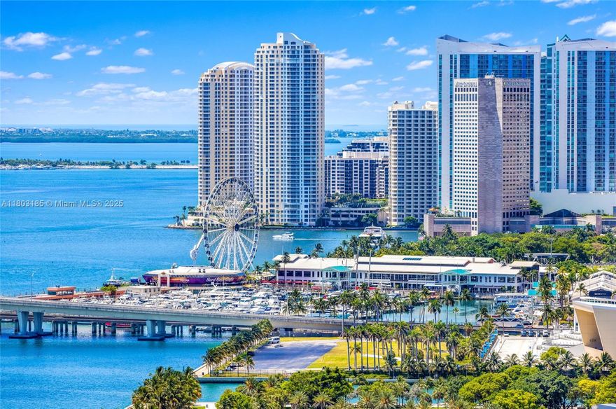 Prime Location in the heart of Miami with Stunning Views! Right across the Margaret Pace Park and only minutes from Brickell, Design District, Midtown and Miami Beach. Beautiful studio at the Opera Tower overlooking Downtown Miami Skyline with Biscayne bay views, conveniently situated near beaches, parks, restaurants, shopping centers, and more! Open display layout floor plan, fully equipped kitchen with stainless steel appliances. High-impact windows, Freshly painted and new A/C unit installed 2023. Building offers great amenities, a fitness center, mini market, hair salon, social event room, 24/7 valet parking & security. Ideal as an investment or second home with a minimum 30-day lease requirement. Currently rented until May 2026 Contact today for a tour!