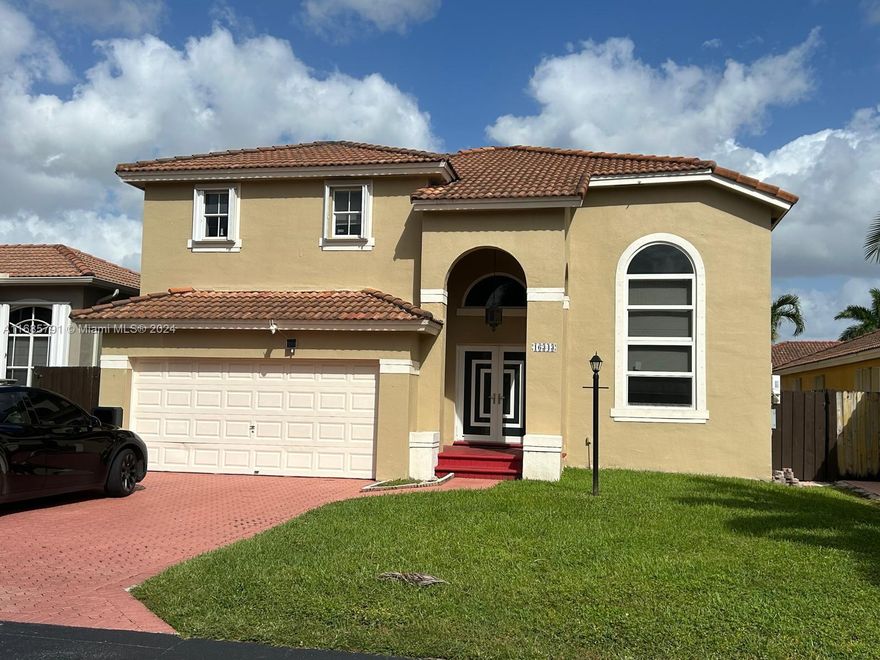 Stunning Home in a gate community West Kendall, Shoma Homes, 2 story house, vaulted ceiling, stunning kitchen, huge master bedroom with great walking closet and beautiful bathroom, a den on the 2nd floor, big back yard to enjoy with the family, laundry room, impact doors. Safe neighborhood, close to shopping center, restaurants, A+ schools, do not miss this opportunity to move in to a great home. Garage was converted into an office, great opportunity to have your own office at home with a private entrance. Rental  insurance is required before move in.