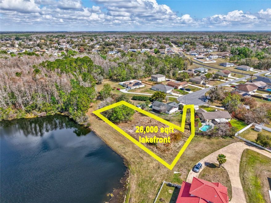 Prime Opportunity in Kissimmee, Florida! Build your dream home or investment property on this spectacular 26,000 sq. ft. vacant lot, perfectly located in one of Central Florida’s most desirable areas. This ready-to-build homesite offers breathtaking lake views, a serene natural setting, and plenty of space for your custom design, pool, and outdoor living. Enjoy privacy, tranquility, and easy access to shopping, dining, theme parks, and major highways. Whether you’re a builder, investor, or future homeowner, this is your chance to create something extraordinary in the heart of Kissimmee! Don’t miss this rare opportunity lake-view lots like this are hard to find!
