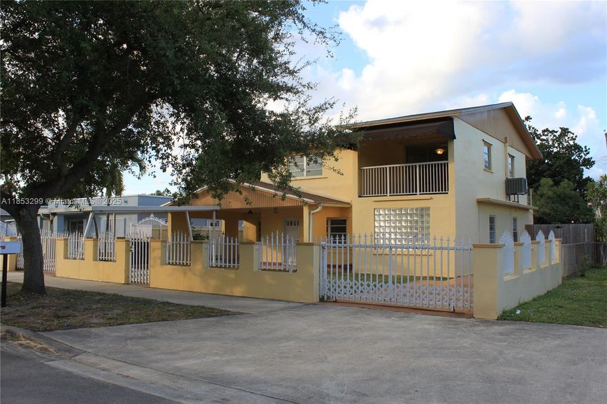 Quiet east Hialeah neighborhood. Large 1,000 SF 2nd floor unit for rent. 2 large bedrooms, 1 bathroom, large living room-dining room, balcony and updated kitchen.  Home totally redone with updated flooring, bathroom. gated property with enough parking for 2-3 cars. washer and dryer included in laundry room. rent includes sewer and lawn maintenance. 15 Sept move in. property is part of a duplex. First floor is a different unit not included in this rental.
