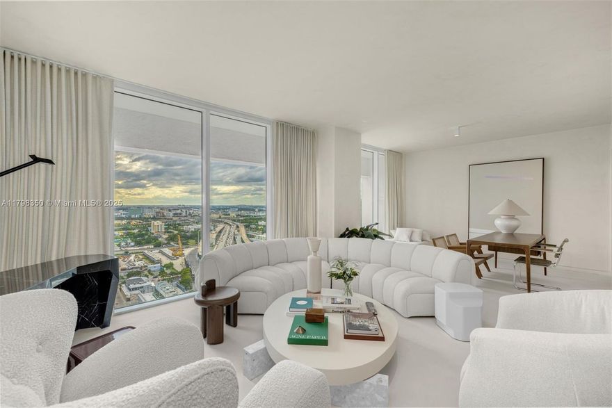 Introducing Flat No. 3007 at Ten Museum Park by Oppenheim Architecture + Design; 1040 Biscayne Blvd—an exquisite 1,123 sq. ft. residence, remodeled by Ed Berrios Design Studio. With Roman Clay floors and curved walls, this home exudes timeless elegance. Enjoy architectural lighting, Italian fixtures, and natural marble accents in the renovated bathrooms.

The property offers spa and wellness facilities, concierge, and security services. The two-bedroom, two-and-a-half-bathroom flat features a modern kitchen, private entrance, central AC, and private balcony. Experience art and city life with access to cultural gems like the Perez Art Museum. Schedule a private tour today. Available furnished or unfurnished.