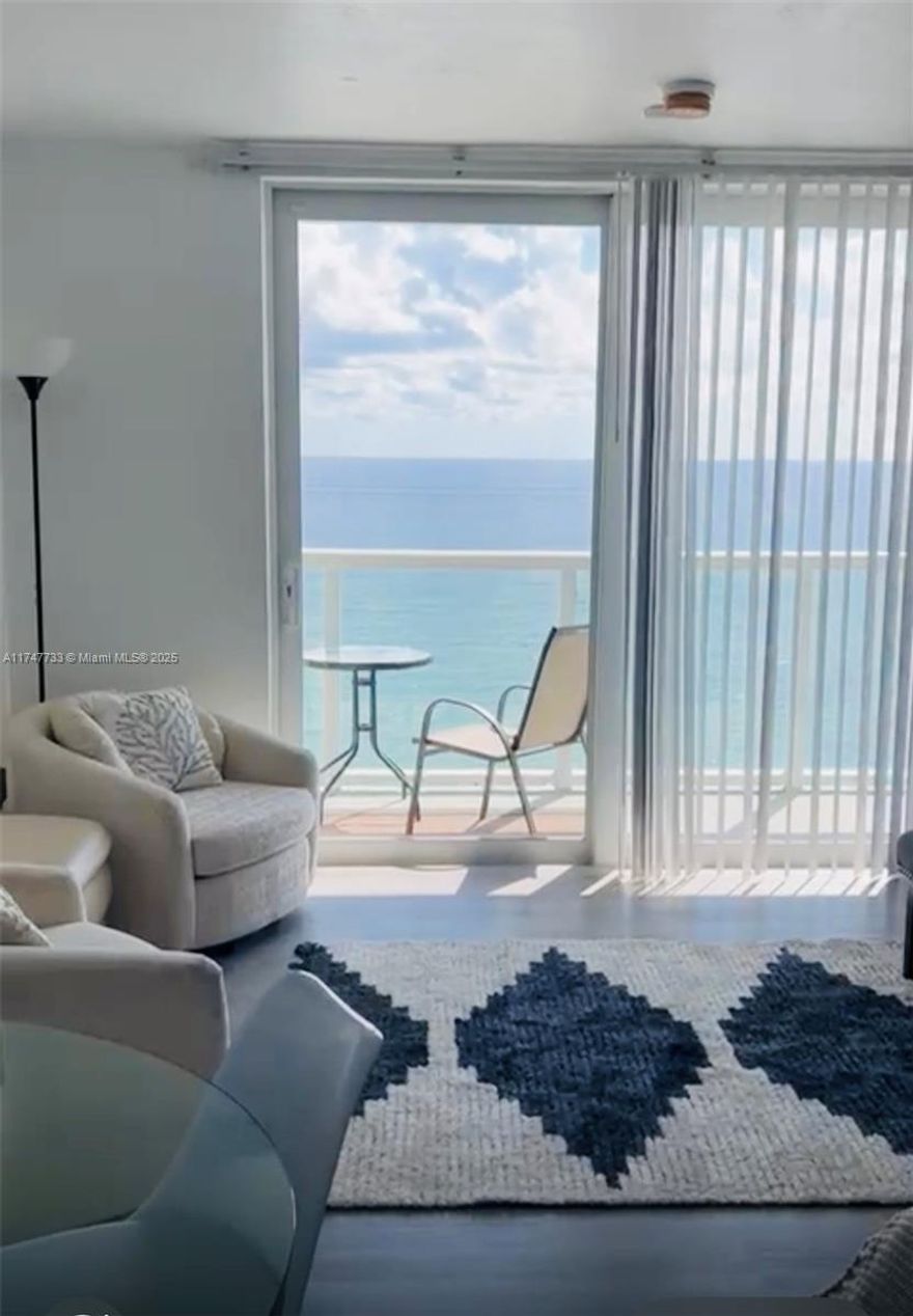 Prime Location! Modern and sun-filled - studio in Sunny Isles Beach with breathtaking, unobstructed ocean views, the most sought-after line in the building! /Upgraded, this unit includes one king bed, a sleek granite countertop kitchen, modernized cabinetry, hurricane-impact windows, and the balcony offers mesmerizing vistas of the ocean and pool, bathing in natural light all day long.  
immediate rentals with no limitations, excellent for investment or vacation getaway. You can also opt into the hotel’s rental program. HOA covers all utilities.  
Resort amenities: fitness center, sauna, steam, heated pool, poolside bar. On the beach, near Aventura, Golden Beach, Hallandale, with shopping, dining, public transport just steps away. Must-see!