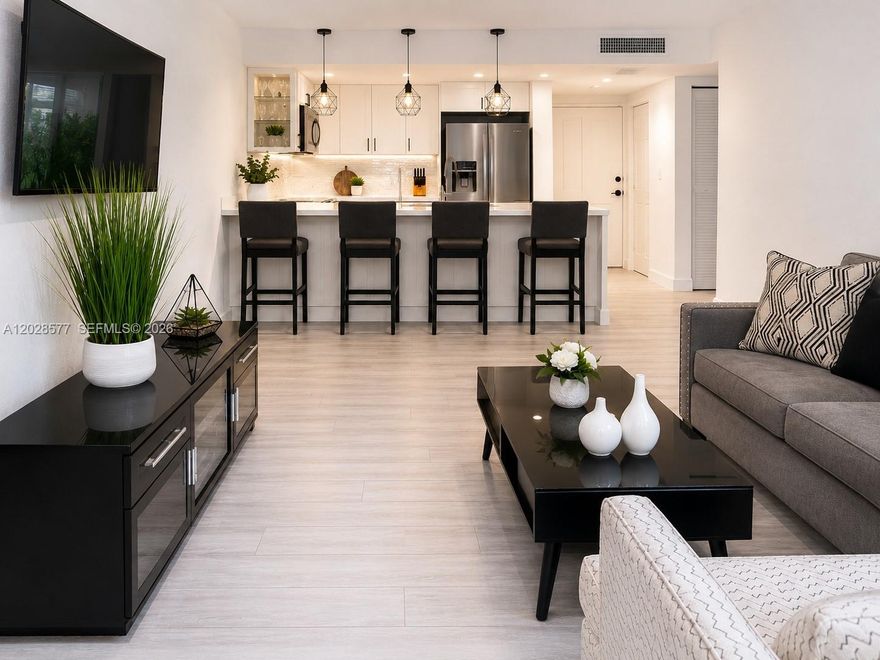 Beautifully renovated and spacious 2-bedroom, 2-bathroom condo featuring an open-concept layout, walk-in closets in both bedrooms, in-unit washer and dryer, and a private balcony. Located in one of Kendall's most desirable gated communities with 24-hour security, 2 pools, 2 tennis courts, 2 clubhouses, and a scenic lakeside walking path. Conveniently close to shopping, dining, and supermarkets. Currently rented, making it an excellent investment opportunity, while also ideal for future owner occupancy. Month-to-month tenants. Easy to show.