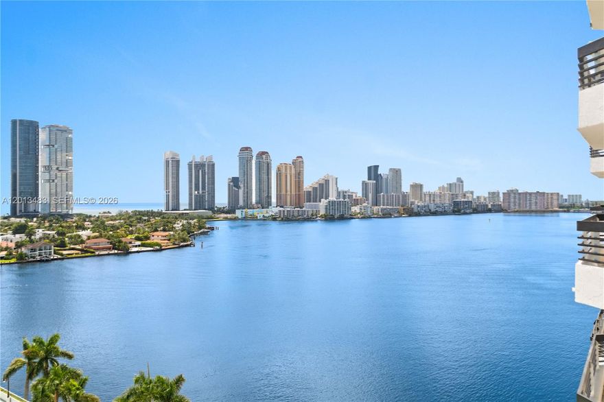 Wake up to sweeping ocean and Intracoastal views that fill the home with natural light and set the tone for effortless waterfront living. This fully remodeled Aventura residence lives generously, with a versatile enclosed den that serves as a second bedroom or ideal for a home office, guest space, or quiet retreat. Designed for both everyday comfort and entertaining, the open kitchen anchors the home with sleek finishes and high-end Samsung appliances, including an oven with a built-in air fryer. Thoughtful upgrades throughout—such as a 2023 HVAC system, 2023 Bosch water heater, new Samsung washer and dryer, custom closets, and designer lighting—enhance both function and style. The spa-inspired primary bath offers a jacuzzi and precision water temperature control, creating a relaxing, hotel-like experience at home. True resort-style community featuring tennis, pickleball, and basketball courts, lush landscaped grounds, an optional and full-service marina, on-site market and coffee shop, fine dining option, and dog park. Minutes from Aventura Mall, beaches, houses of worship, and major airports. Covered parking included. This is refined waterfront living designed to be enjoyed every day.