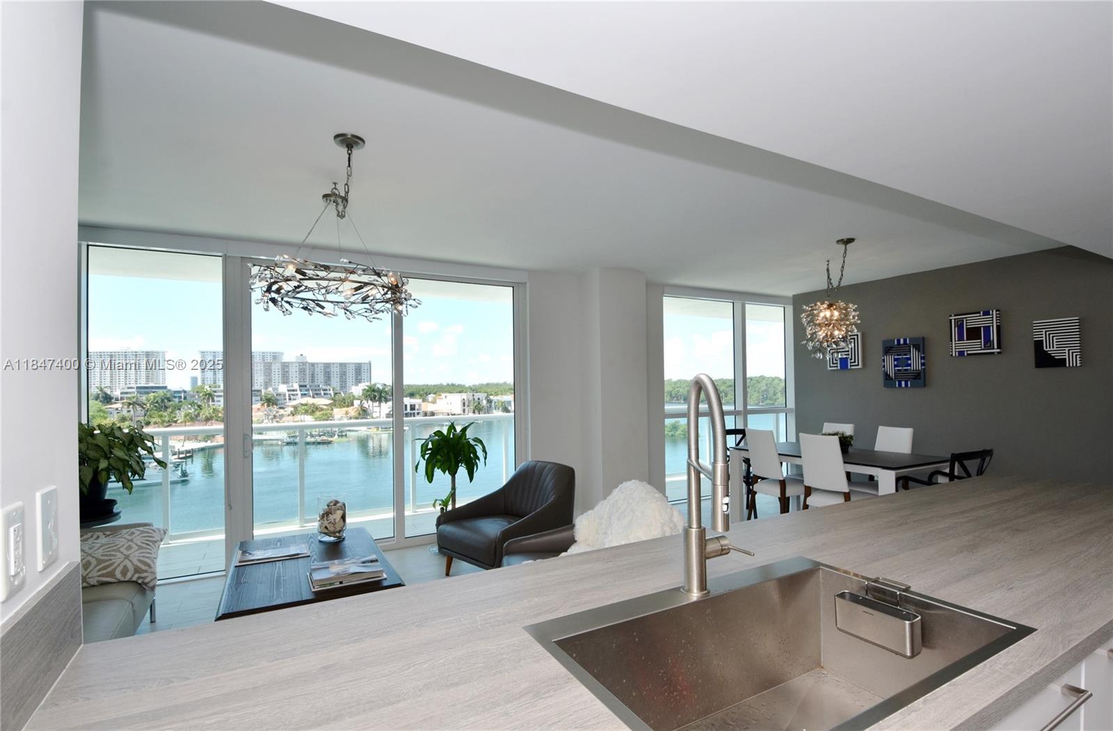 Amazing 3 bedroom unit with open bay and direct intracoastal views from every single room. 3 BED and 2 1/2 BATHS. Completely furnished. Fantastic layout. Washer and dryer in unit. Stainless steel appliances. Open balcony overlooking the water. Amenities include swimming pool, tennis court, spa, private marina and membership to beach service. Walking distance to the beach. Excellent location, in the heart of Sunny Isles. Close to Aventura mall and Bal Harbour shops. Cable and internet included in rent. Available from September 1 until May .31, 2026 NO PETS