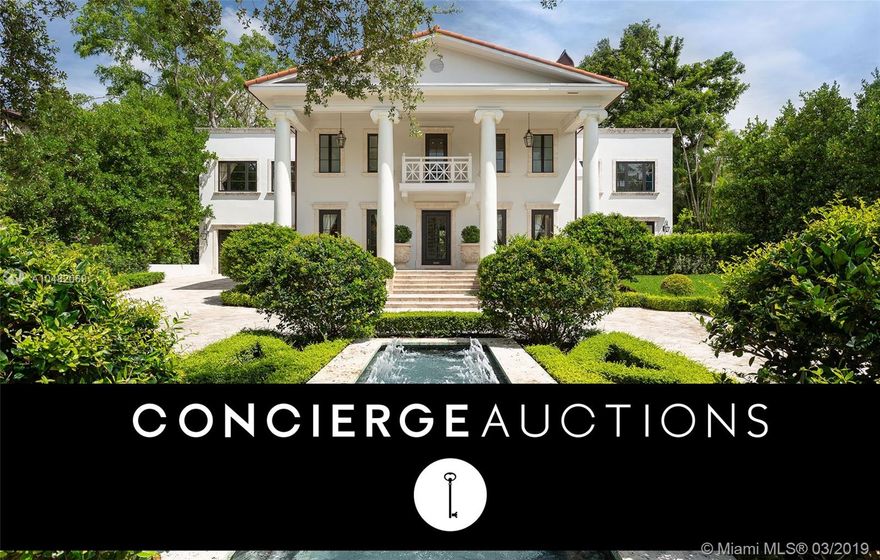 AUCTION: Previously $13.8M. Without Reserve. Open Daily 1-4PM & by Appt. Come home to South Florida splendor in the former home of John T. Peacock, one of the founders of Coconut Grove. With elegant finishes, voluminous ceilings, skylights, and walls of French doors giving you glimpses of the gorgeous gardens, your Mediterranean villa feels like a lush oasis in the center of everything. Your art collection has met its match in 2131 South Bayshore Drive. Gallery walls abound inside, while European-style gardens are the perfect backdrop for sculpture. This estate was built for entertaining inside and out with resort-style amenities, a pool, chef’s kitchen with butler’s pantry, and two private guest suites.