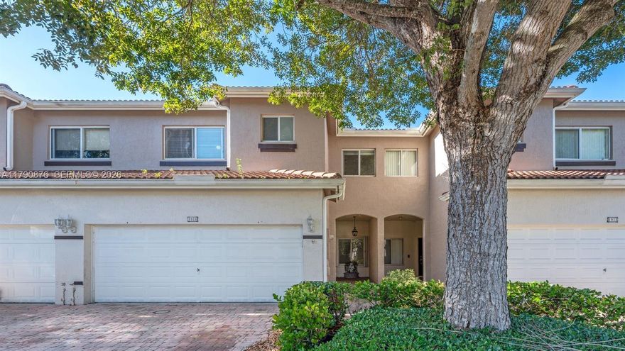 Don’t pass this chance! Beautiful Townhouse located in desirable Arbor Park at Keys Gate gated community in Homestead. 3 Bedrm & 2.5 baths. This 2-story home features open-concept layout for the kitchen & dining, including spacious downstairs. Upstairs, generous primary suite featuring private balcony with serene lake views to enjoy sunny mornings or cool cozy fall nights & an ensuite bathroom with dual sinks, soaking tub & separate shower. Also, two additional bedrooms upstairs with full bathroom. Additional features include 2-car garage with parking spots in front. Community amenities include guard-gated entrance, pool, parks, playgrounds, BBQ areas & tennis courts! HOA fees cover exterior insurance, roof, ATT internet, Direct TV & HBO Max. Located near shops, schools & major highways