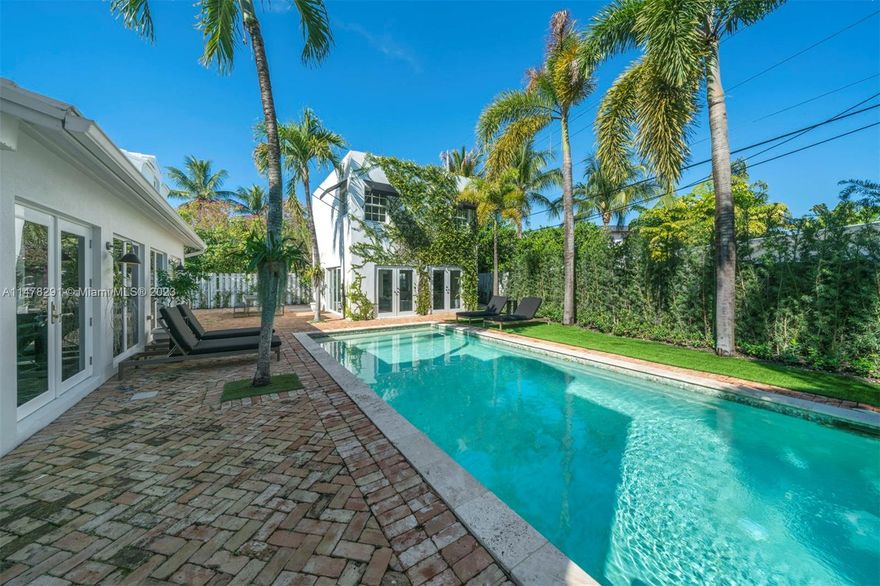This Miami Beach home has been completely renovated in the heart of sought-after Nautilus neighborhood. Featuring 4 Bedrooms, 4.5 Bathrooms, and an open floor plan that has preserved the original architectural details while transforming the property into a modern beach oasis showered with natural light. The home is equipped with European oak floors, chef’s kitchen with professional grade appliances, marble back splash, saltwater pool, full outdoor kitchen and two story pool/guest house with separate entrance.