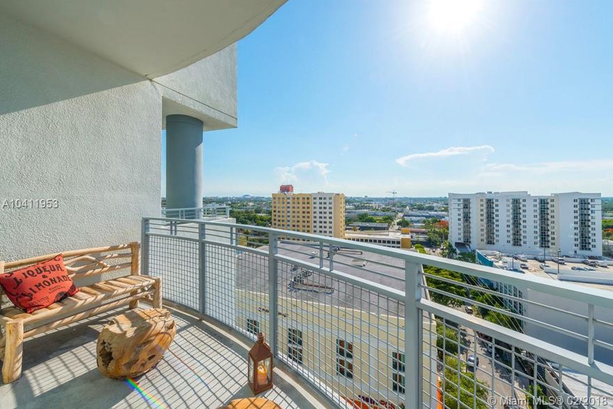 Entertain guests, dine & live. Open kitchen, floor-ceiling impact glass sliding doors, balcony w/ views of city. European kitchen, top of the line s/steel appliances, recreational areas, swimming pool, jacuzzi, gym, sauna, media room, yoga room, biz center, fitness center, assigned covered parking, security & more. New modern luxury boutique industrial style building. Walk to Publix, restaurants. Move in ready. Central location; in upcoming Edgewater. more info on the VIRTUAL TOUR