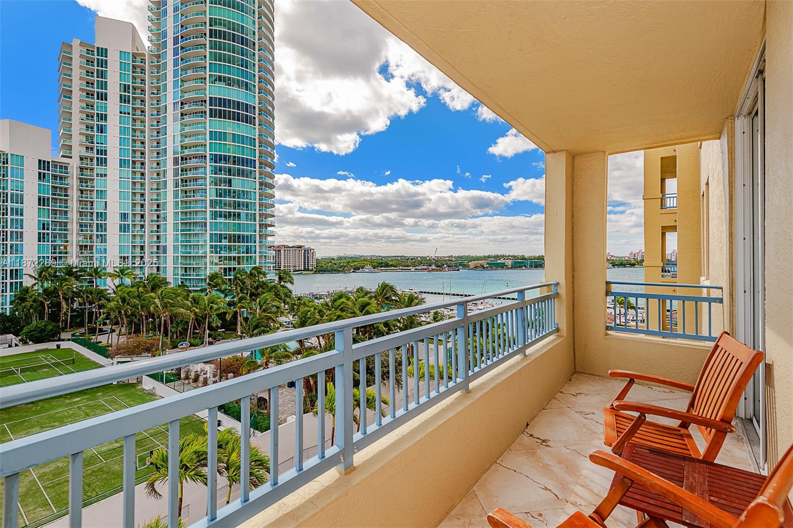 Fully furnished corner 2/2 Yacht club South of Fifth. The unit includes kitchenware, cookware, linens, towels, wireless internet service, full washer/dryer, one assigned parking spot with valet service free for a second car.
Beautiful views of the city, ocean and bay. There is 24/hr security and a cafe shop on the first floor. Walking
distance to the beach, local shops and much more. Association requires One month security deposit for common areas.
