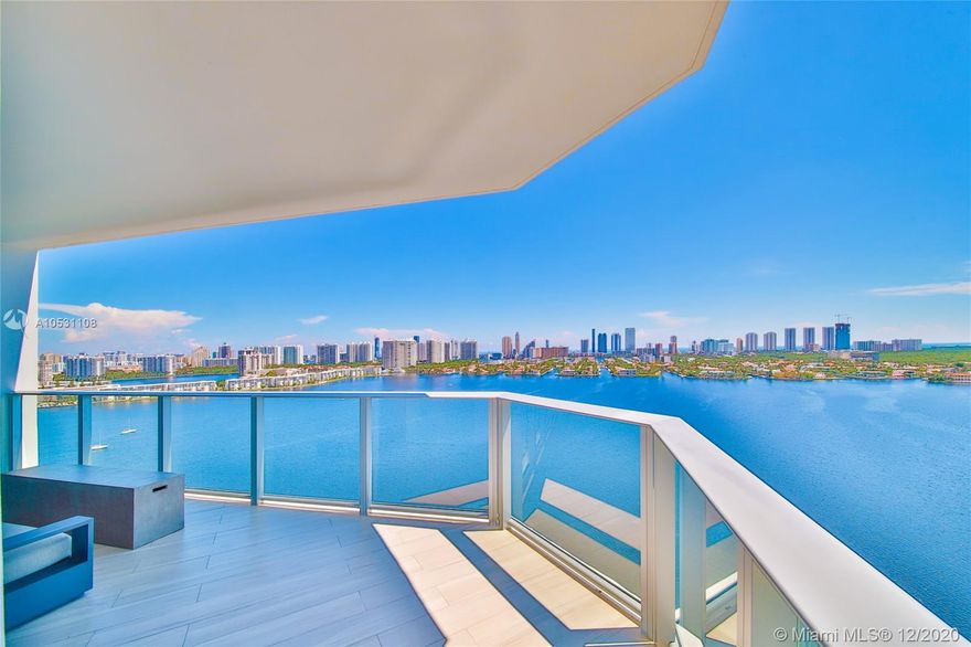 Sophisticated & professionally designed with premium timeless finishes including complete custom doors, premium designer wallpaper, mirror paneling, electric linen drapes and full window treatments.  Best line in the building in a high floor, featuring 3 Beds + enclosed Den (or 4th Bed), 3.5 Baths, 2 parking and a storage. One of the most magnificent residences at Marina Palms with stunning views to the marina, Sunny Isles skyline and Atlantic ocean. Ultra high end amenities to enjoy waterfront living at its best. Boaters paradise. SEE VIDEO IN VIRTUAL TOUR.
Option to buy 70' Marina Slip #064 at an additional $400,000