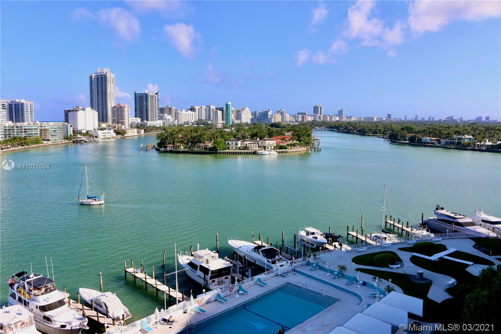 Luxury at its finest in this 2 beds 2 baths. Exceptional view, finishes and fixtures. Unobstructed bay & ocean views from all rooms of the home as no solid exterior walls. Olympic size pool, gym, 24 hr security, one assigned parking space, additional parking spaces. Walking distance to beach, restaurants, supermarkets, and shops. This oversized bay front residence is a hidden jewel of Miami Beach in the historic MIMO architecture King Cole. 1 assigned parking space is included, second space using valet $75 a month.