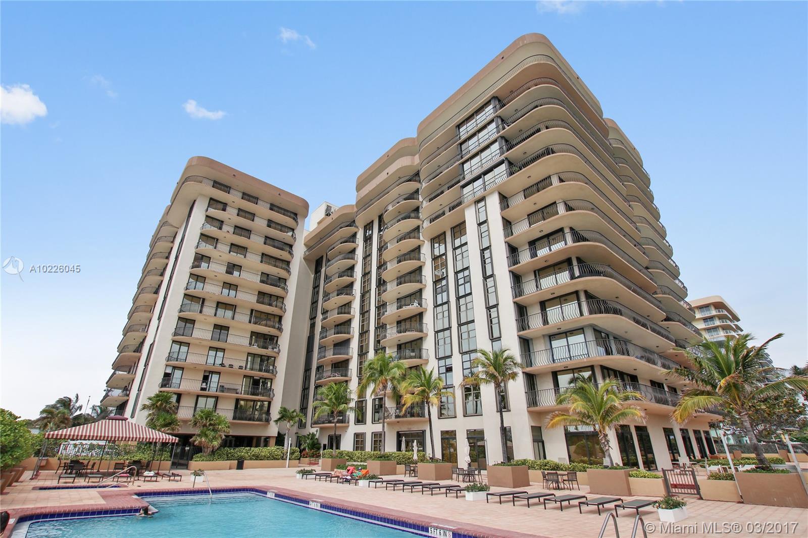 Furnished spacious 2 bedrooms plus den with 2 bathrooms in the elegant building Champlain Towers, an oceanfront building that offers heated Pool, hot tub, sauna, gym, BBQ area, party room, valet parking, concierge & 24hr security. Minutes from Bal Harbour shops, enjoy the 35 acres of oceanside park!