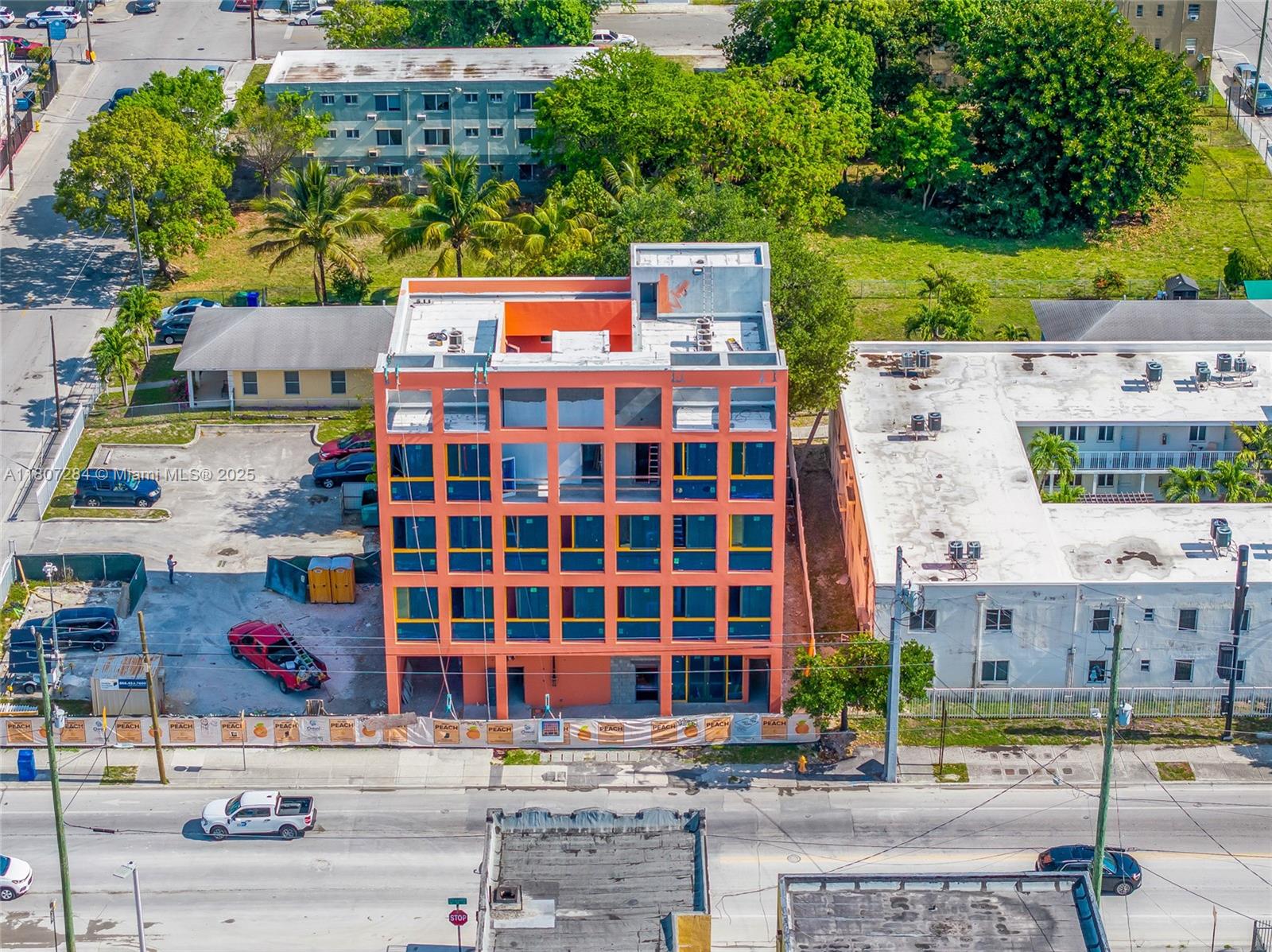 Located at 123 NW 14th St., just steps from Downtown Miami and minutes from Wynwood, the Design District, and Brickell, Project Peach is a thoughtfully designed mixed-use development inspired by the legacy of the historic Cola-Nip Bottling Company—famous for its nostalgic Peach Whip and Orange Smile sodas. The building features a distinctive second-floor office space totaling 2,411 square feet, offering private floor access, secured entry, abundant natural light, a dedicated kitchenette, full shower, and an outdoor terrace ideal for breaks or informal gatherings. This turnkey office is perfectly suited for creative professionals, boutique firms, or startups seeking a self-contained, modern workspace in one of Miami’s most strategically positioned corridors.
