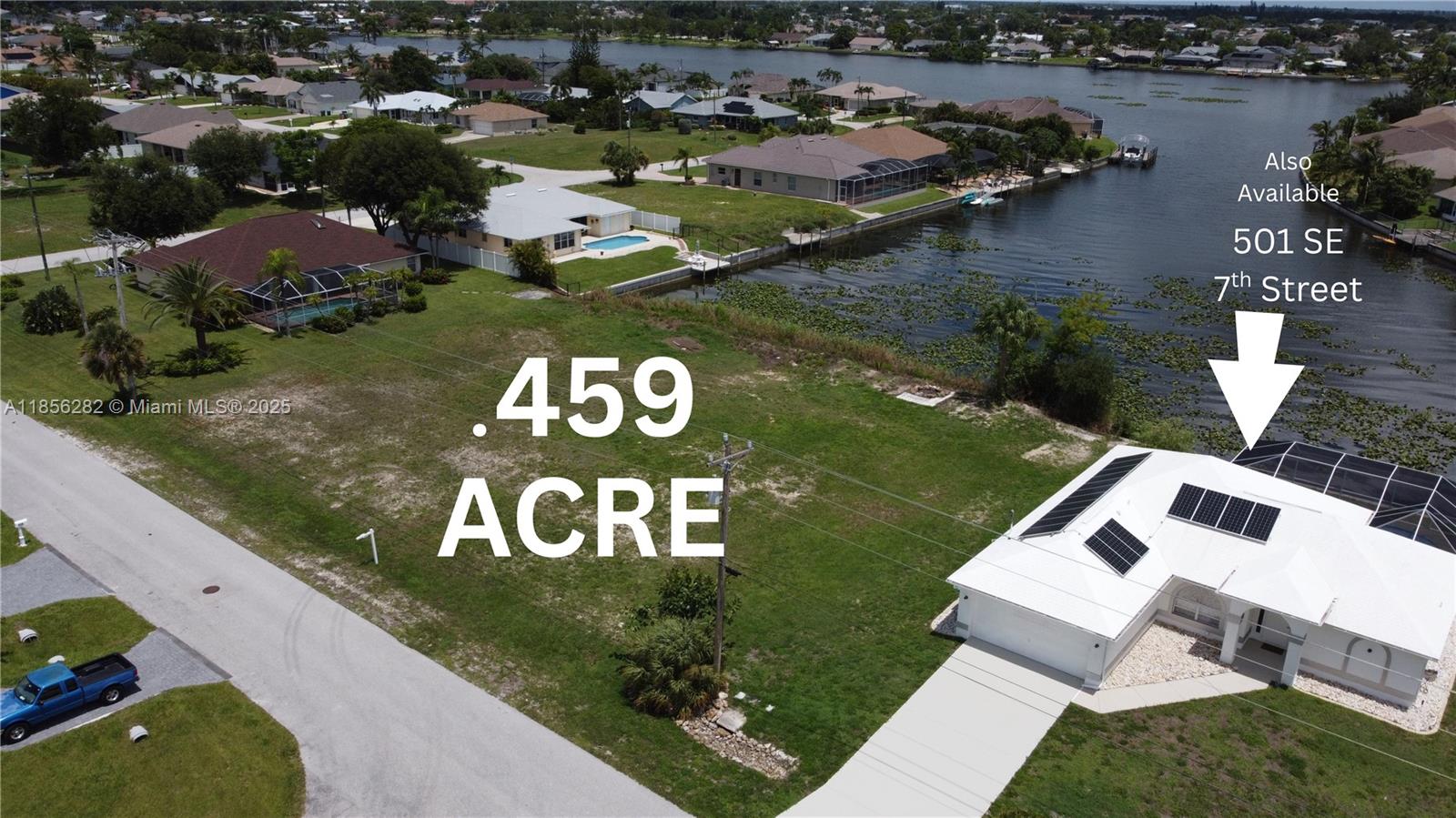Waterfront .45 Acre Lot with Canal and Partial Saratoga Lake Views
Rare Opportunity! This .45 acre waterfront lot offers expansive canal views with a partial glimpse of Saratoga Lake. Whether you're boating or jet skiing or just like to enjoy the views of a peaceful fishing experience from your own backyard, this property offers the ultimate in waterfront living.
The lot comes with water and sewer access—no need for a well or septic system! This is your chance to build your dream home in a prime location with plenty of space to spare.
Conveniently located just minutes from local amenities including the Post Office, Cape Coral Hospital, City Hall, shopping centers, Sunsplash Water Park, Saratoga Lake Park, and Lake Kennedy.