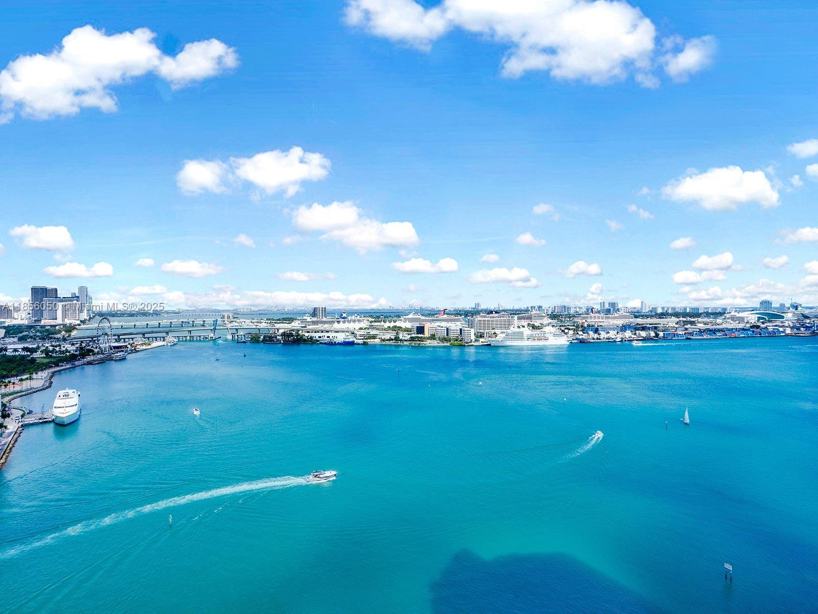 Beautiful Water Corner Unit! MOVE IN READY! Live on the Island of Brickell Key. This UNIT has a Split Floor Plan and AMAZING Water Views from every room. 2 BD/2.5 BA, 1400 sq ft living space, Travertine Floors and 10 foot Ceilings. The Building offers great amenities including, Spa, Gym, Racquetball and Squash courts as well as two bbq/grilling stations for friends and family to enjoy. The One Tequesta Point Lobby, Hallways, Business Center & Owner Lounge were recently remodeled. This building is a Full Service Condo with 24-hour Gated Security and Concierge. There are two parking spaces & Storage with the unit & Valet parking for guests. Brickell Key has a Recreational Park for Children, jogging path around the island, Gourmet market, restaurants, and more.